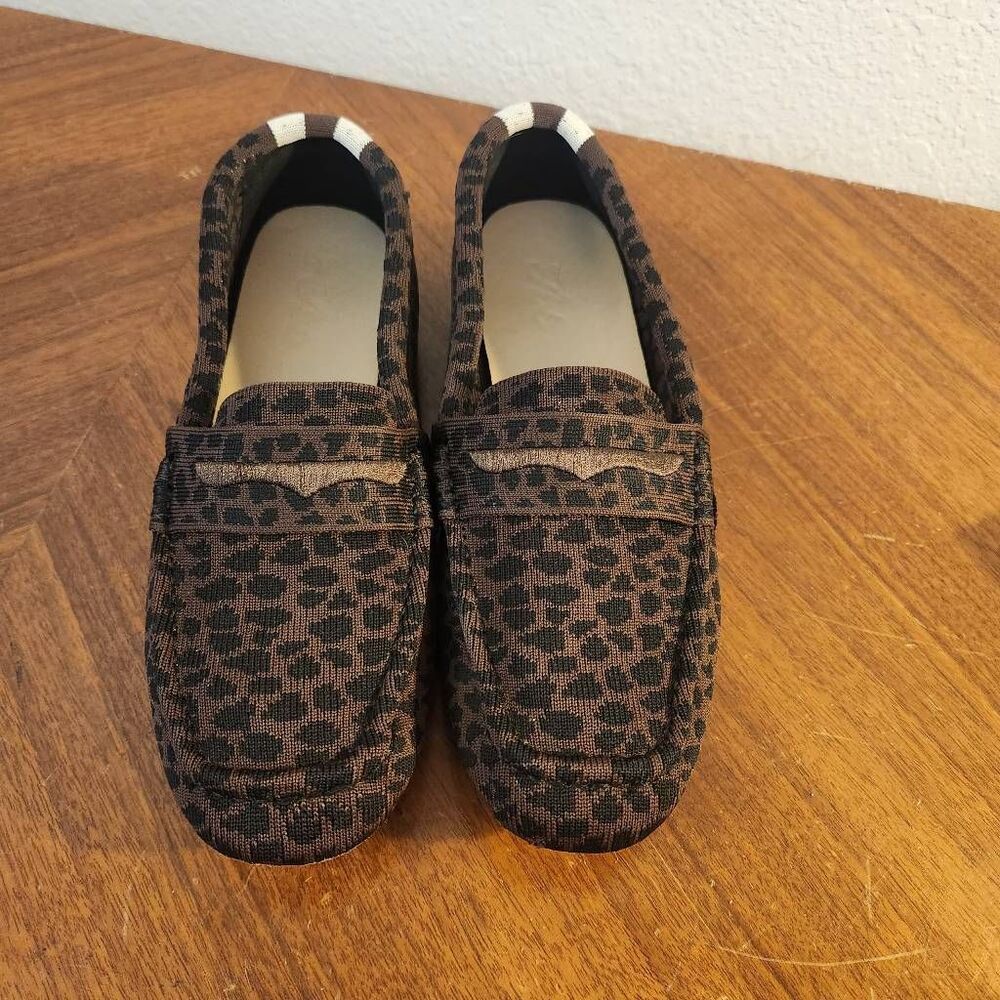 Knit Animal Print Loafers